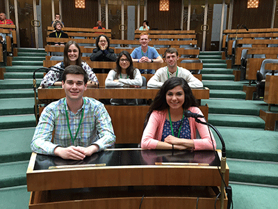 Visiting the parliament